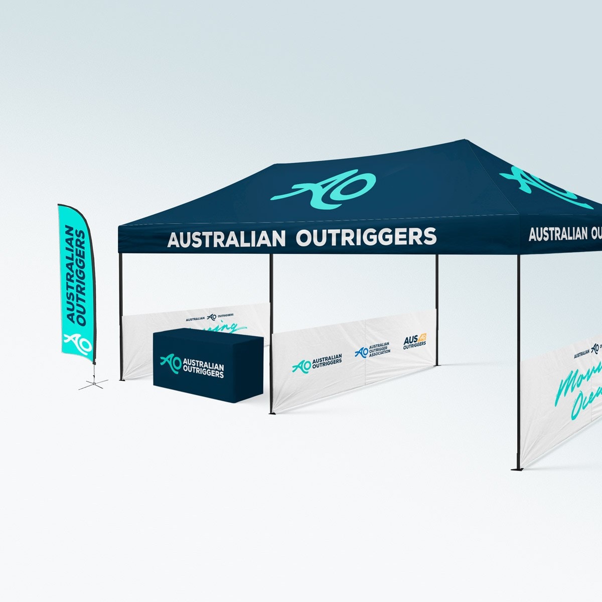 Australian Outriggers Event Tent Mockup