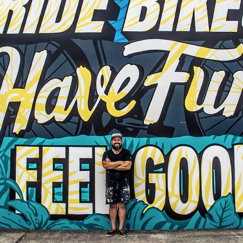 Custom Mural Art for Trekk Bikes Gold Coast